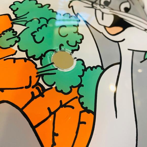 1986 Warner Bros. Bugs Bunny What’s Up Doc? Cartoon Glass Ceiling Light Shade - Picture 4 of 11